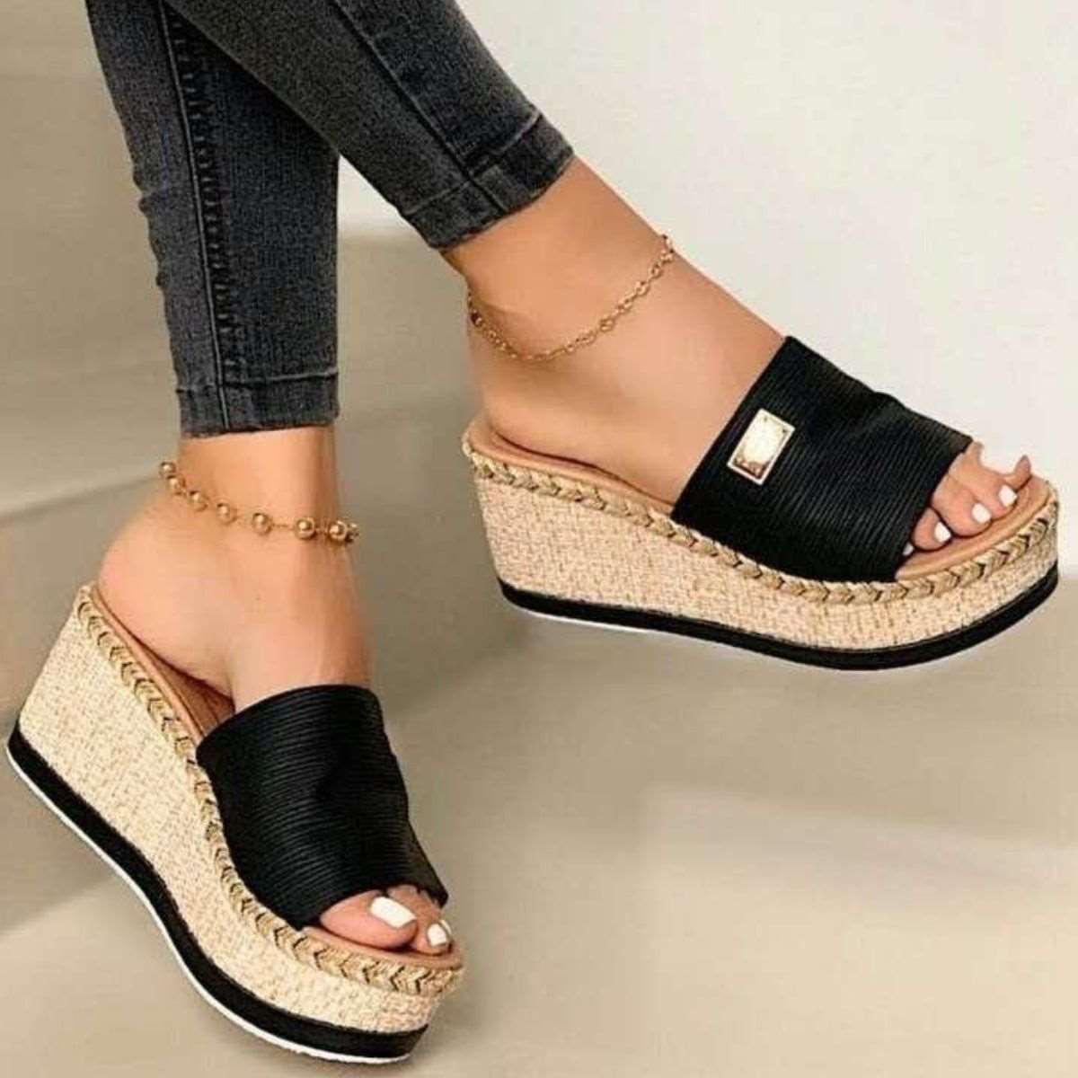 PU Leather Open Toe Sandals - PFgoods.com