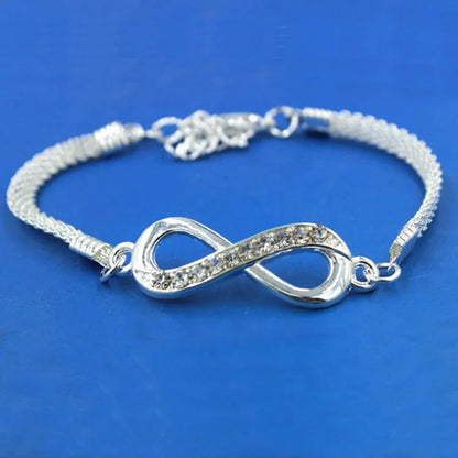 Rhinestone Infinity Bracelet - PFgoods.com