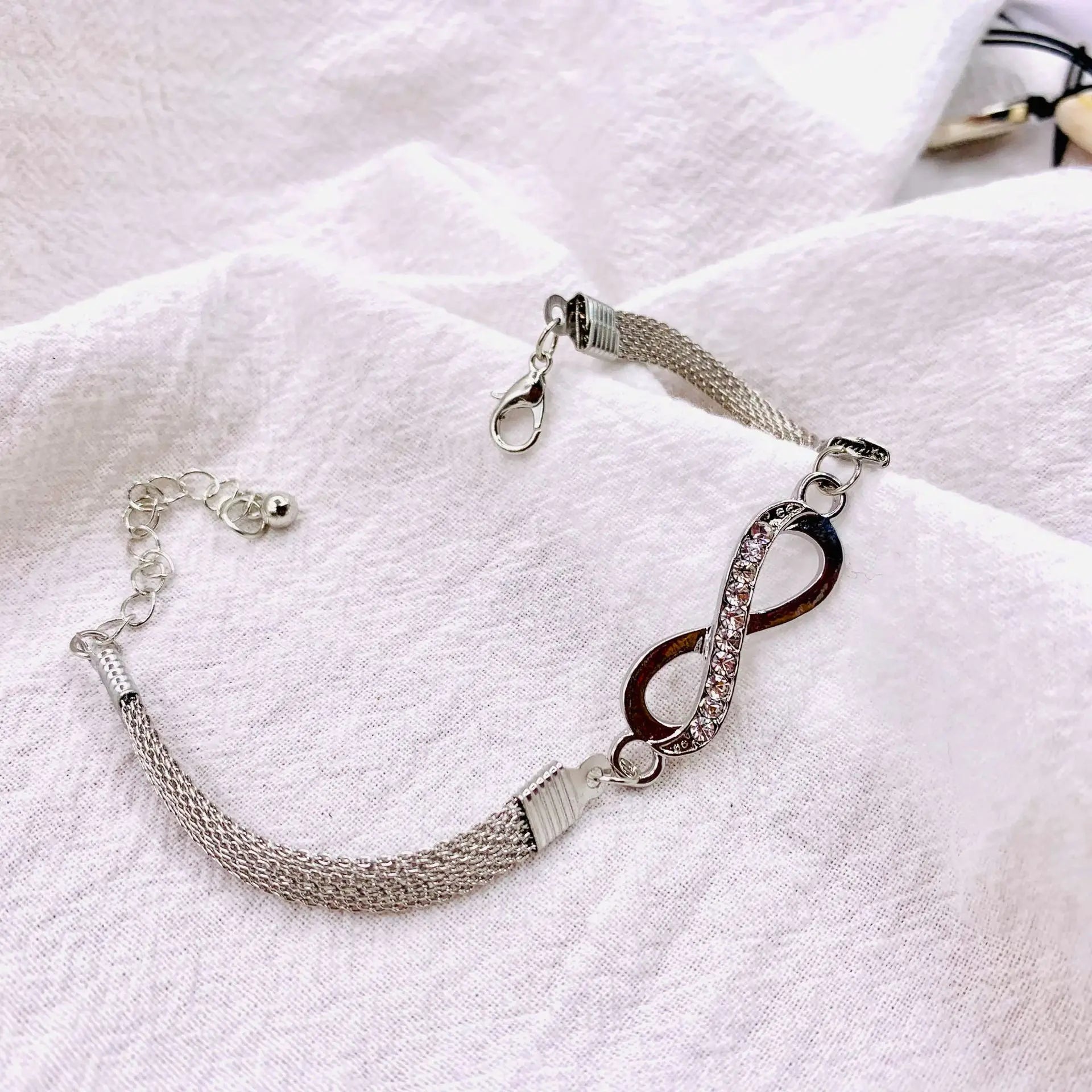 Rhinestone Infinity Bracelet - PFgoods.com