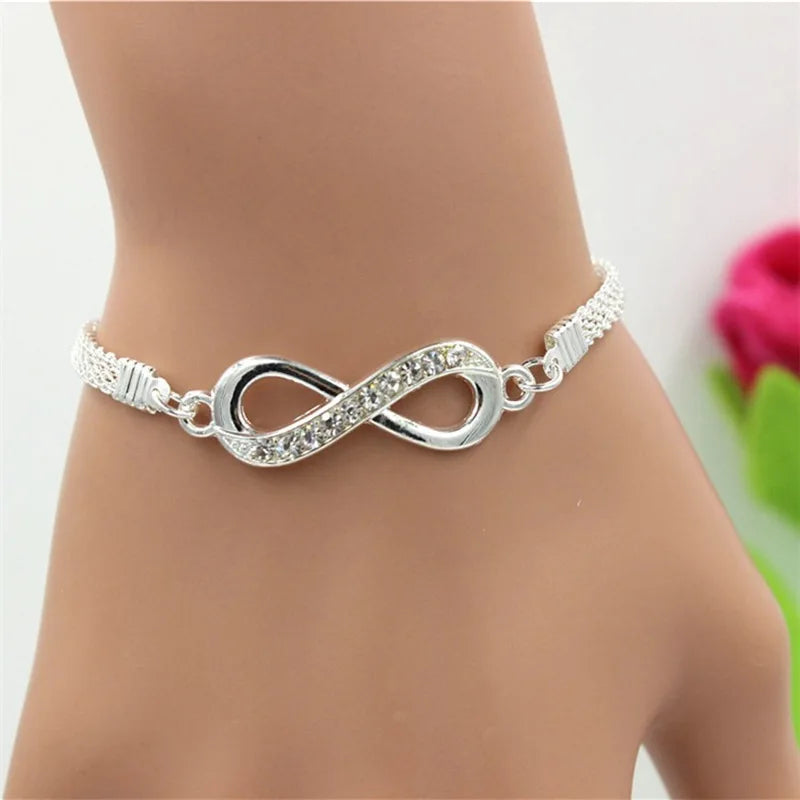 Rhinestone Infinity Bracelet - PFgoods.com