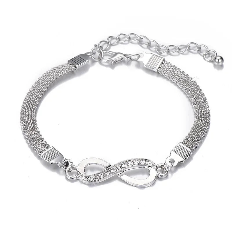 Rhinestone Infinity Bracelet - PFgoods.com