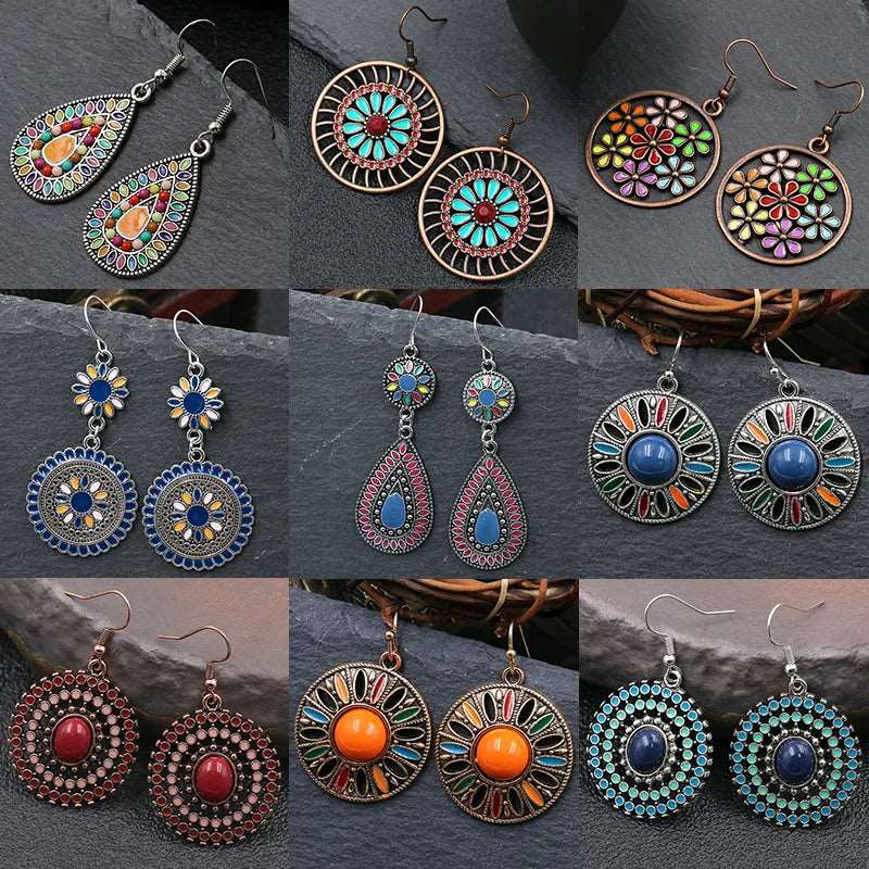 Ethnic Boho Colorful Earrings - PFgoods.com