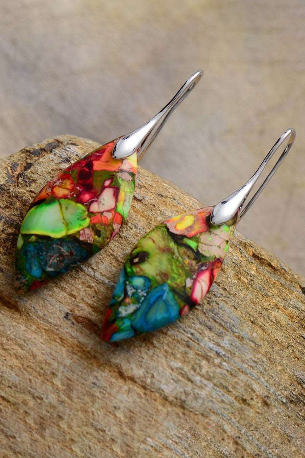 Handmade Natural Stone Dangle Earrings - PFgoods.com