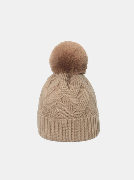 Cozy Chic Roll Rim Hat with Pompom