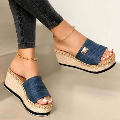 PU Leather Open Toe Sandals - PFgoods.com